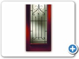 Decorative metal door grill calla-lilly-door