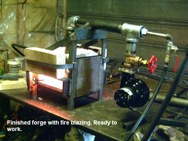 Gas Forge Plans, box forge with blower
