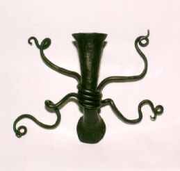 smithed pipe candle sconce