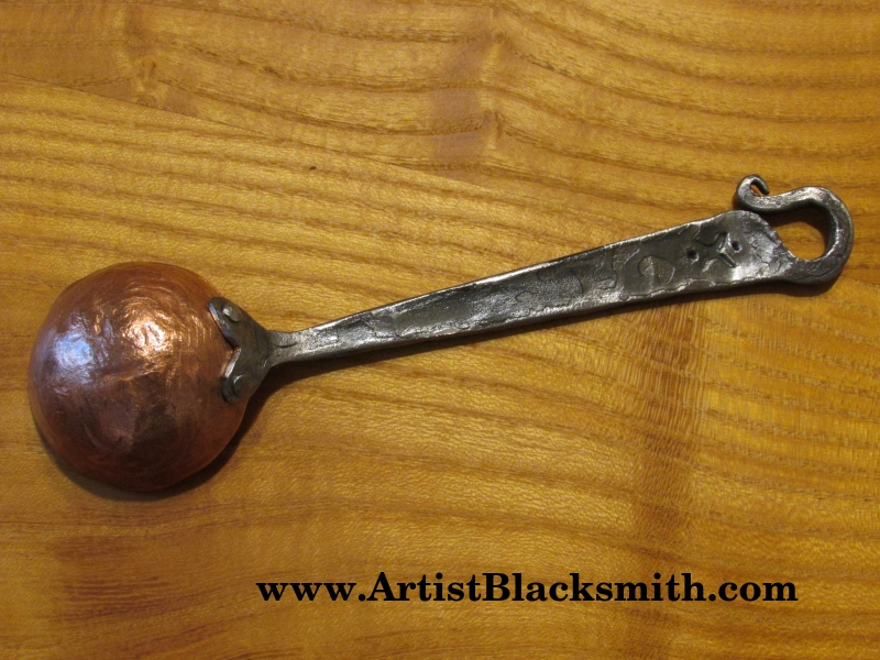 Copper Coffee Scoop Traditional
                                  Handle back side